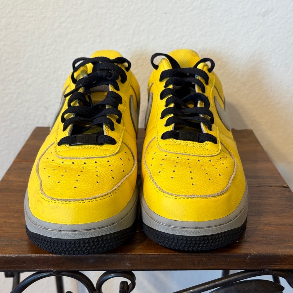 Nike custom made crypto XRP Yellow and Black Athletic Shoes - Picture 7 of 8